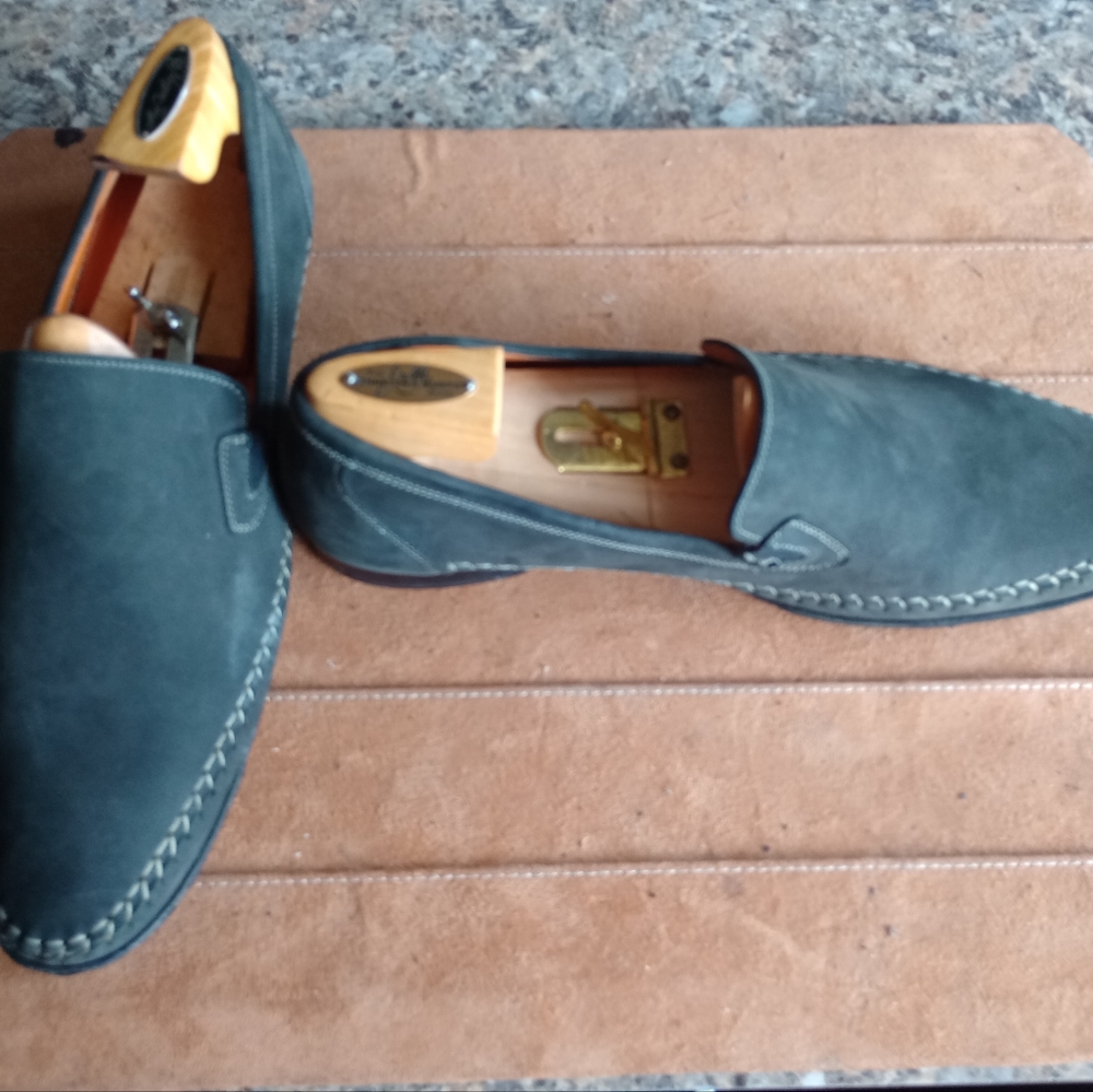 MEZLAN Men's Rare Green Suede Slipon Loafer Size 13M (27) - Picture 7 of 12